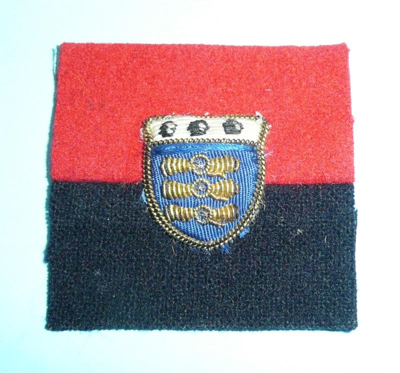 WW2 War Office Bullion and colour threads on Felt cloth Formation Sign (RAOC officers)