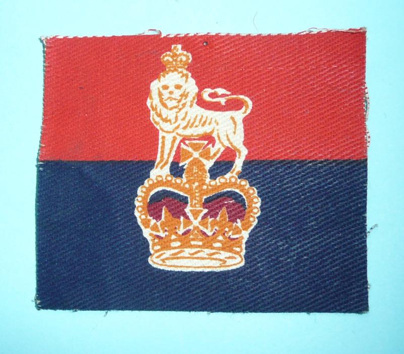 War Office Controlled Units Printed Cloth Formation Shoulder Sign Flash Patch Designation Arm Badge,  QEII issue