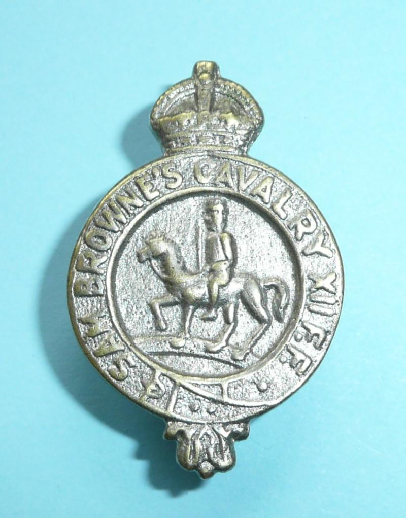 Indian Army - Sam Browne’s Cavalry (12th Field Force) Cast White Metal Cap Badge