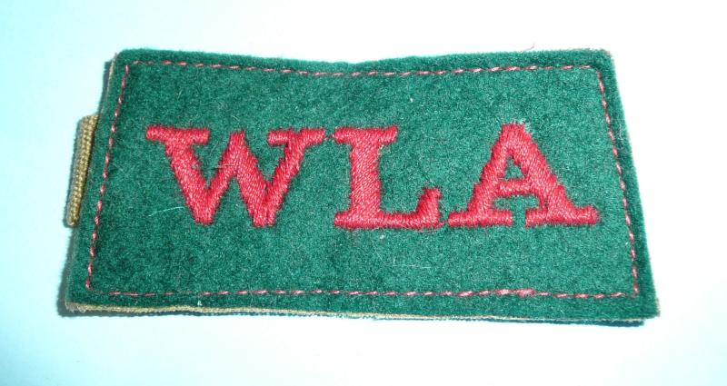 WW2 Home Front - WLA - Women's Land Army Embroidered Slip on Slide Shoulder Title