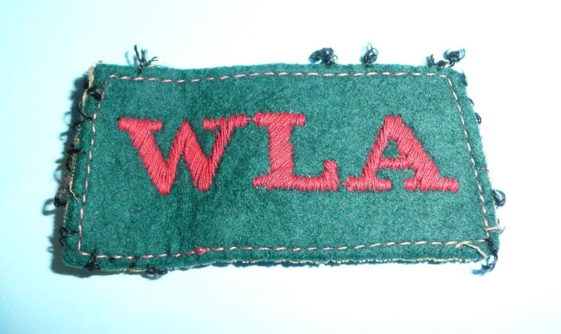 WW2 Home Front - WLA - Women's Land Army Embroidered Slip on Slide Shoulder Title