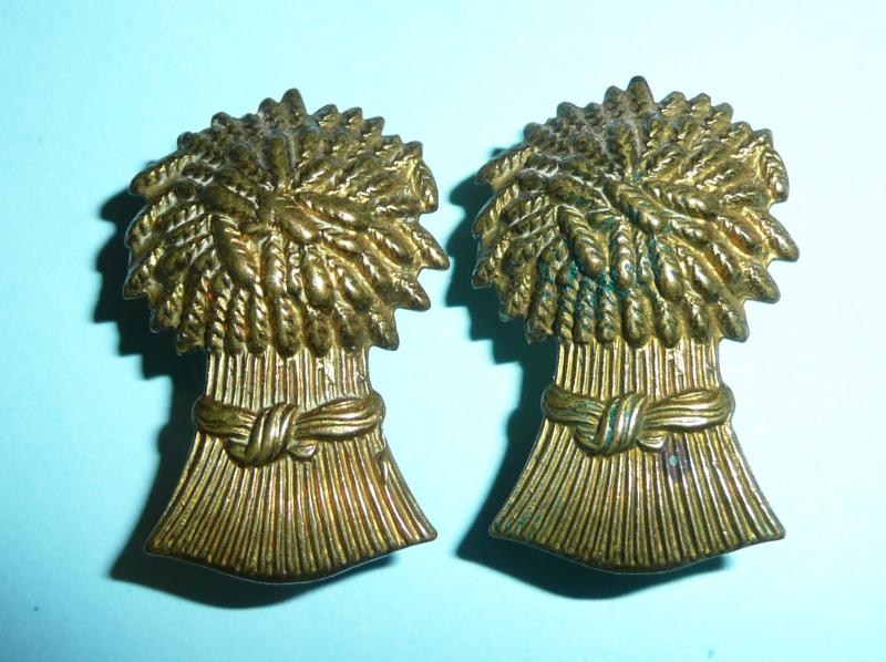 Lothians & Border Horse Yeomanry Pair of Gilding Metal Collar Badges