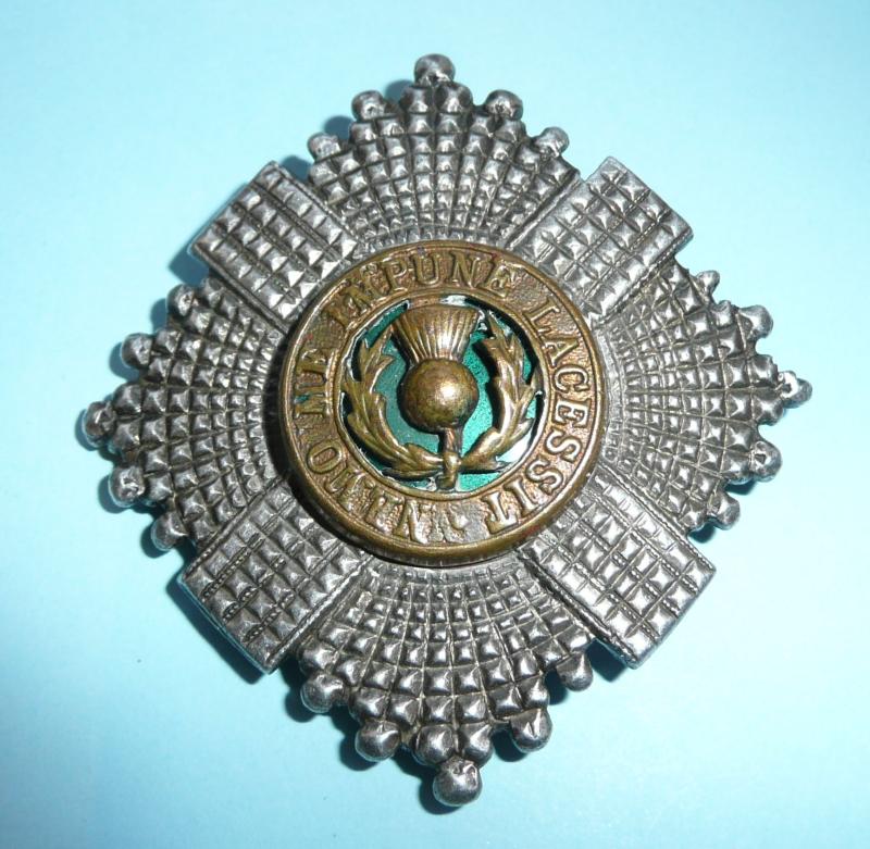 WW2 Scots Guards Officers Forage Cap Star Badge - Sterling - Ludlow