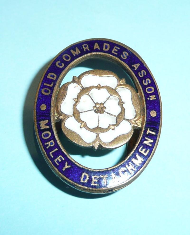 Old Comrades Association (OCA) Morley (Lancashire) Detachment Enamel and Gilt Brass Lapel Buttonhole Badge