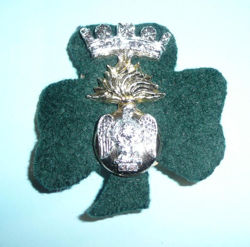 Royal Irish Fusiliers Irish Pipers AA Anodised Staybrite Kilt Badge