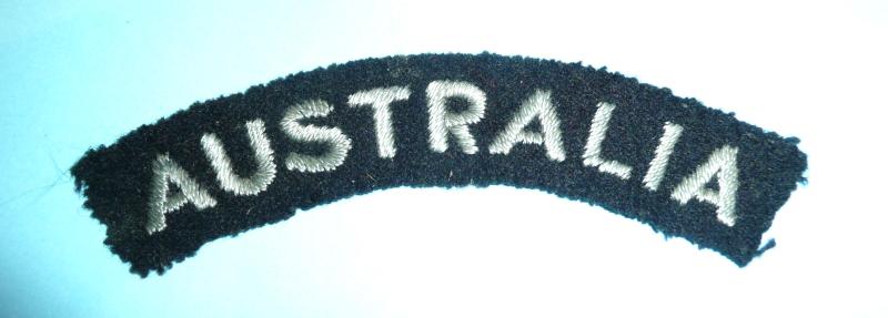WW2 Royal Air Force Australia Nationality Embroidered Felt Cloth Shoulder Title