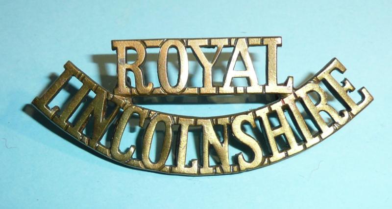 Royal Lincolnshire Regiment Brass Shoulder Title, post 1946