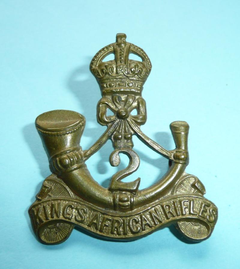 2nd (Nyasaland) Battalion KAR King's African Rifles Brass Gilding Metal Cap Badge King's Crown