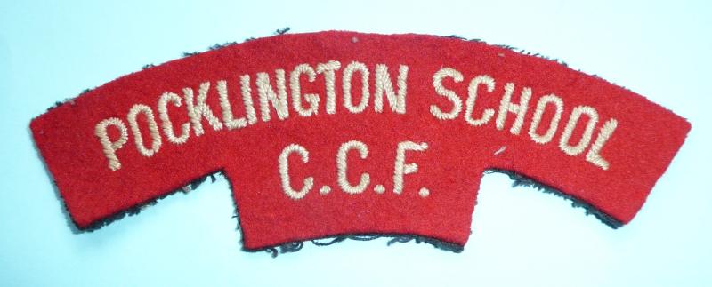 Pocklington School (Yorkshire) CCF Combined Cadet Force Embroidered Cloth Shoulder Title