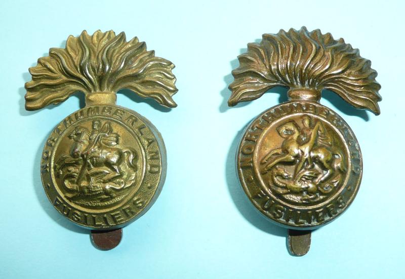 WW1 era Northumberland Fusilier Other Ranks Gilding Metal Cap Badges