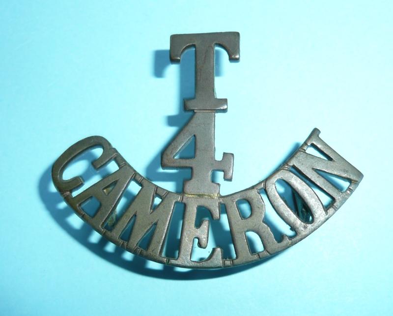 T / 4 / Cameron One Piece Brass Shoulder Title