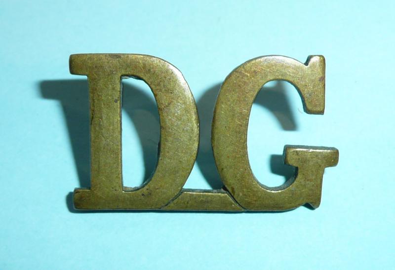 DG Dragoon Guards Early Other Ranks Brass Shoulder Title, Pre WW1