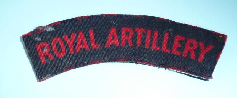 WW2 Royal Artillery Printed Cloth Shoulder Title