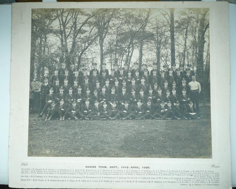 Hawke Term Group Photo, Midshipmen Royal Naval College RNC Osborne Sept 1918 - April 1920