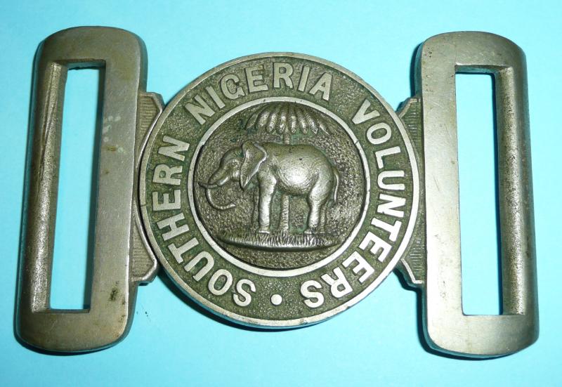 West Africa  - Southern Nigeria Volunteers White Metal Officer's Waist Belt Clasp