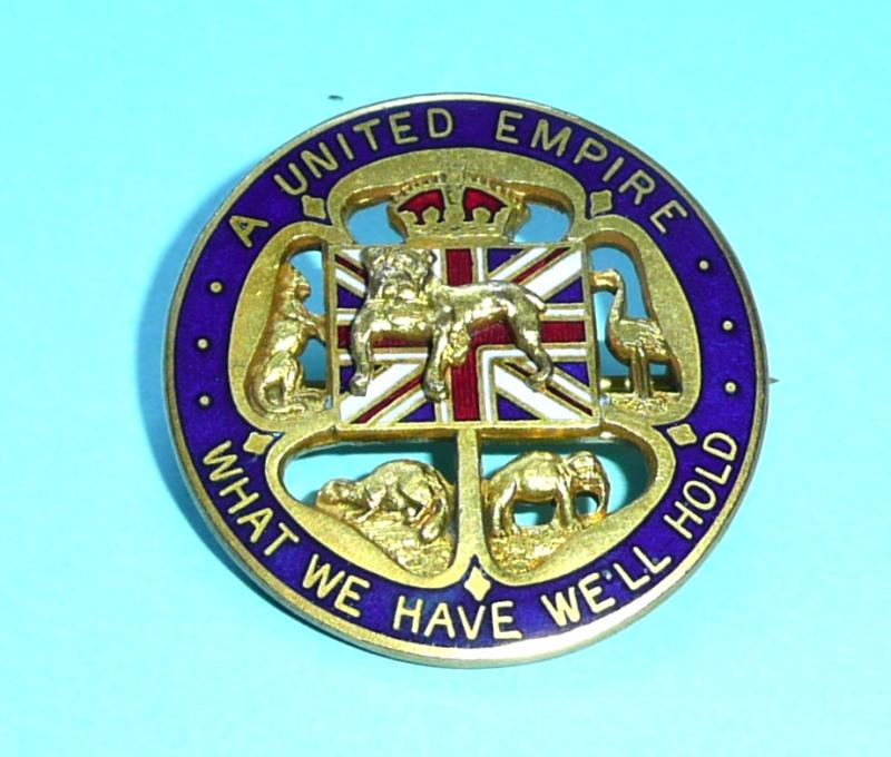 WW1 Union Jack Flag British Bulldog Patriotic Enamel and Gilt Lapel Brooch Pin Badge