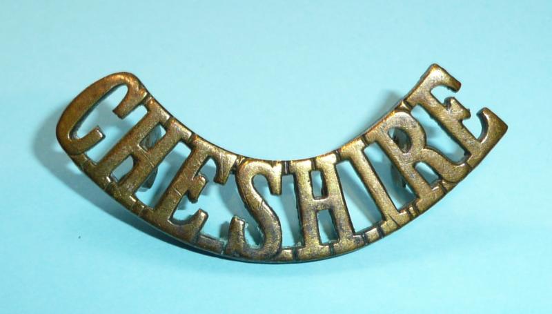 Cheshire Regiment Brass Shoulder Title