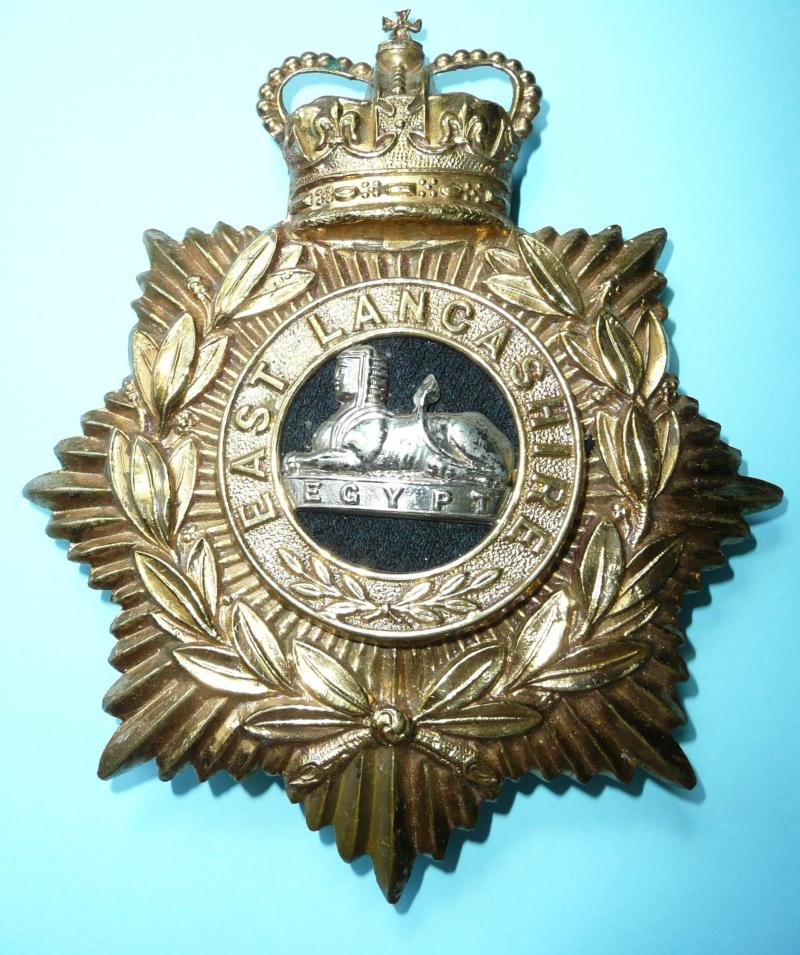 East Lancashire Regimental Band Full Dress Bandsman's Helmet Plate, 1952 - 1968 QEII Issue