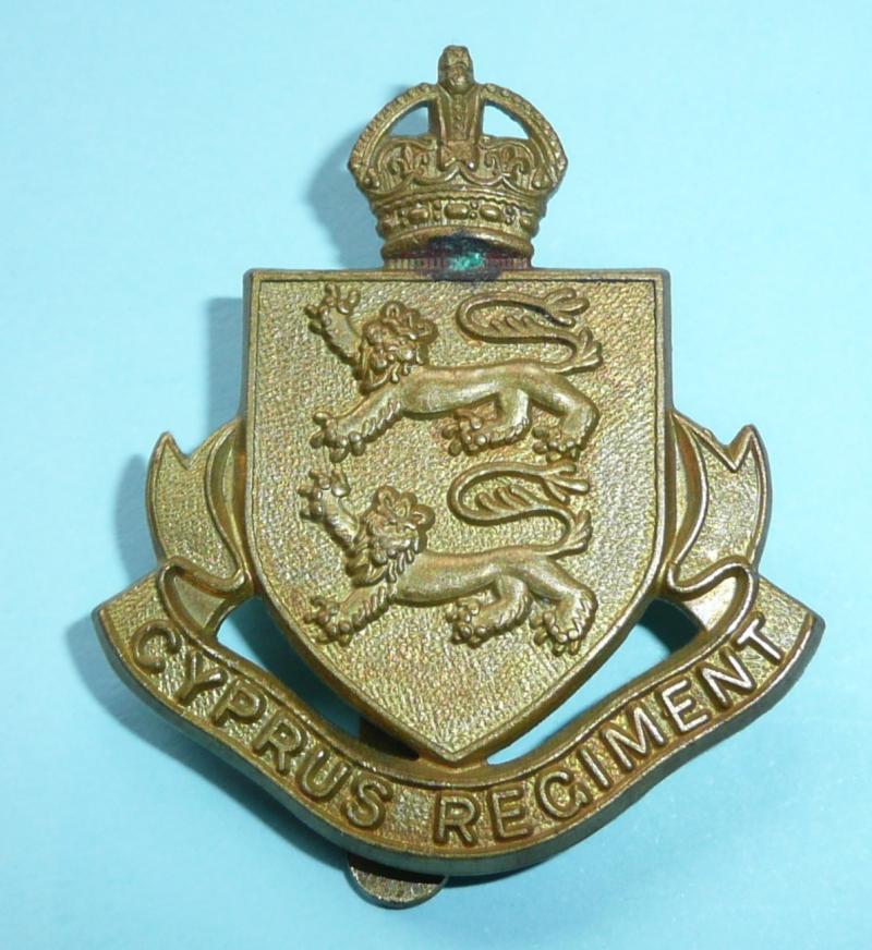 WW2 Cyprus Regiment Other Ranks Brass Cap Badge