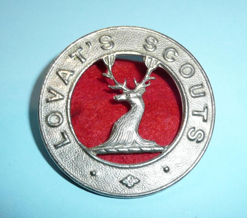 WW1 Lovats Scouts (Yeomanry) White Metal Cap Badge