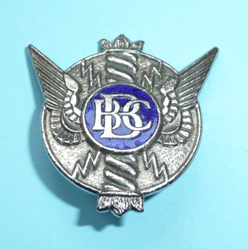 WW2 Home Front BBC ( British Broadcasting Corporation ) Radio National Service War Service Badge - maker marked Miller