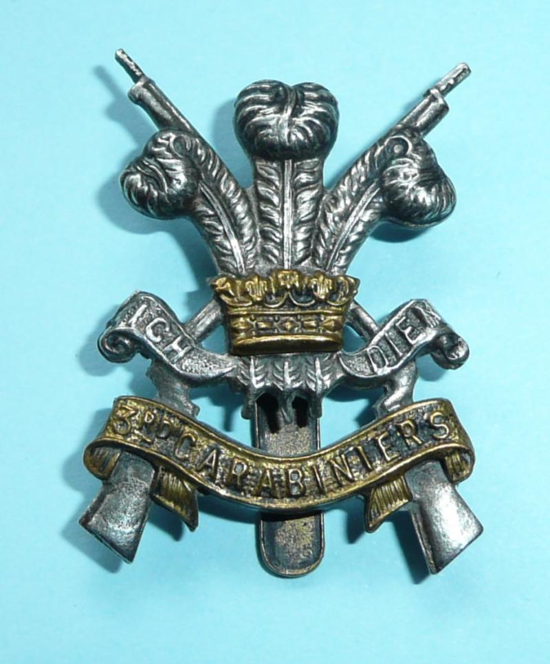 3rd Carabineers (Prince of Wales's Dragoon Guards) Bi-Metal Cap Badge