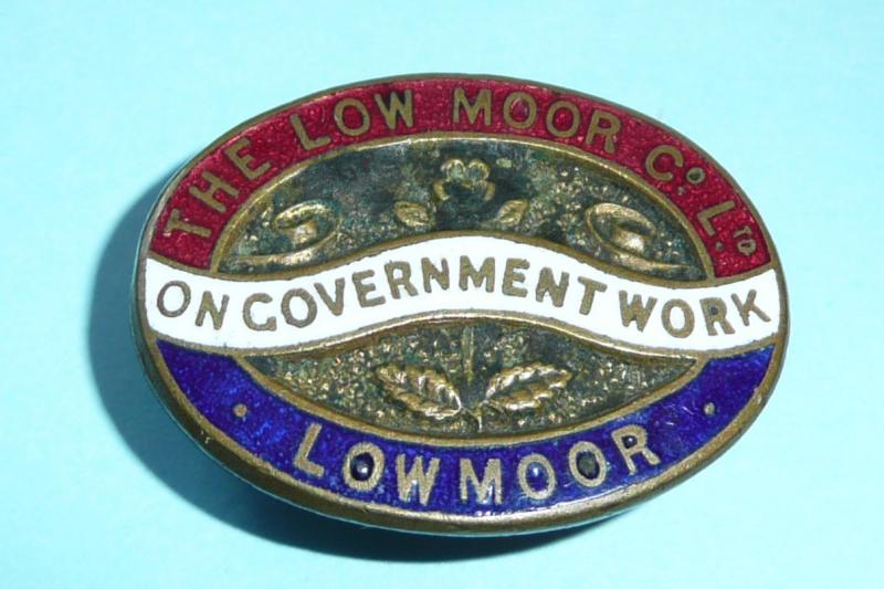 WW1 Low Moor Company Limited (Yorkshire) On War Service Lapel Badge Buttonhole