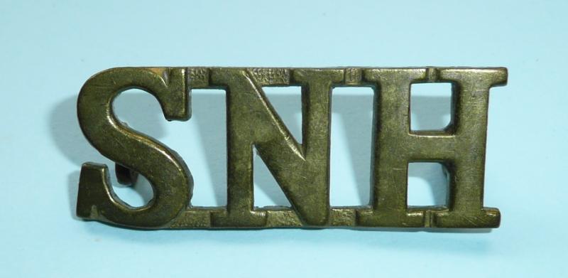 SNH South Nottinghamshire Hussars (Yeomanry) Brass Shoulder Title