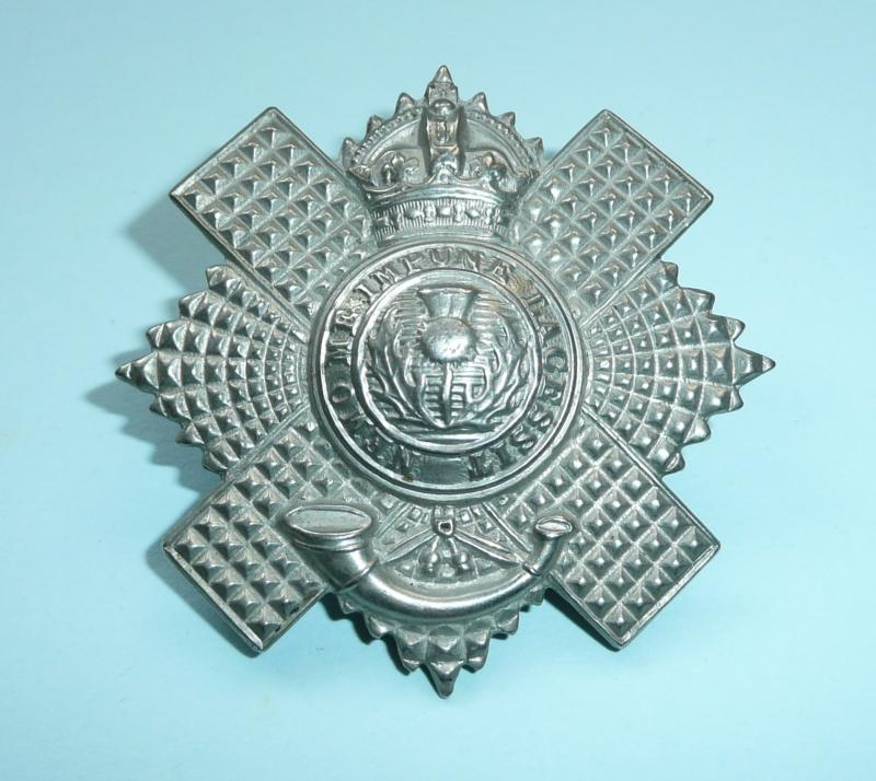 4th/5th Royal Scots  Territorial Army Other Ranks White Metal Glengarry Cap Badge