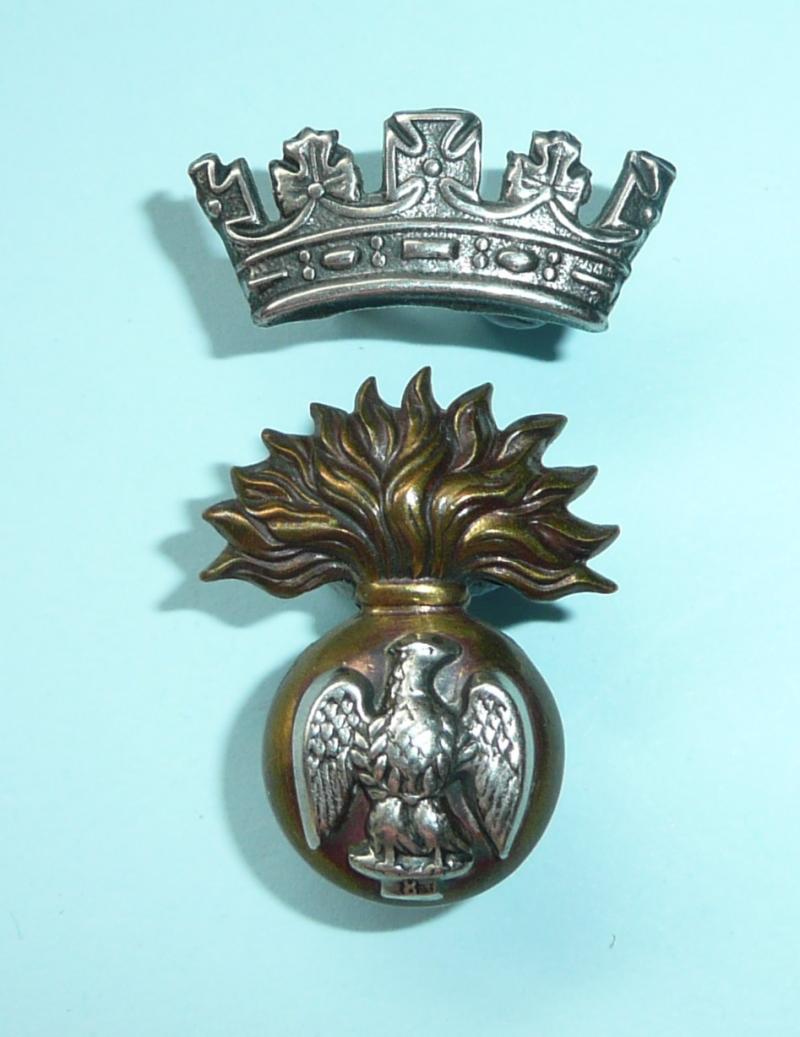 Royal Irish Fusiliers (Princess Victoria's)  2 part Officer's Collar Badge