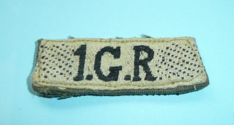 WW2 - 1GR Woven Shoulder Title  - 1st Gurkha Rifles