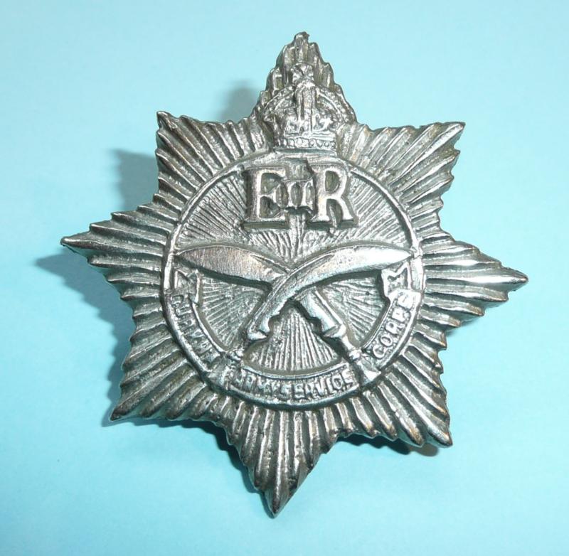 Gurkha ASC (Army Service Corps) Cast White Metal Cap Badge, circa 1958-65