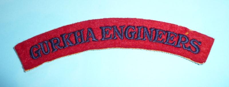 Gurkha Engineers Embroidered Felt Cloth Shoulder Title