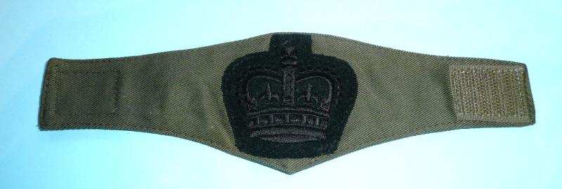 Gurkha Rifles Woven Black on Rifle Green Warrant Officer Class 2 ( WO2 ) Cloth Rank Badge on Wristband