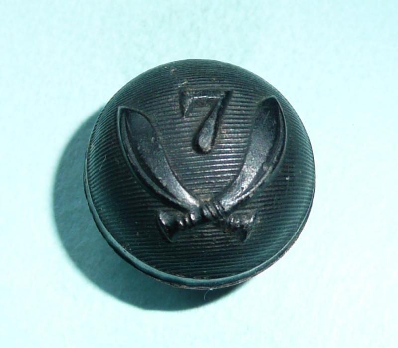 7th Gurkha Rifles Officer's Black Ball Button, pre 1951.