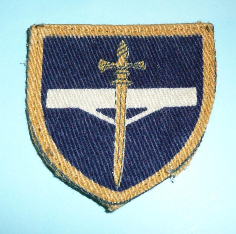 Post War Royal Army Service Corps (RASC) Army Emergency Reserve (AER) Printed Cloth Formation Sign Flash Patch Designation Badge