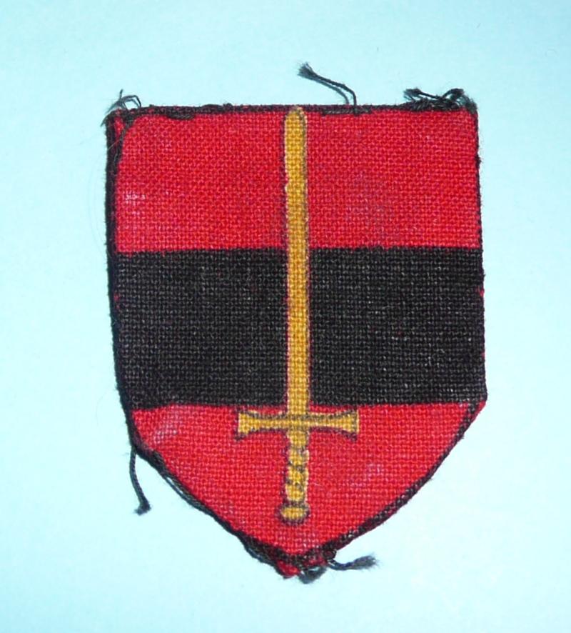 Post War Territorial Army (TA) Printed Cloth Formation Sign Flash Patch Designation Badge