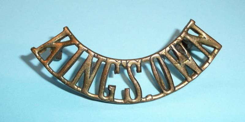 The King's Own Royal Regiment (Lancaster) Brass Shoulder Title