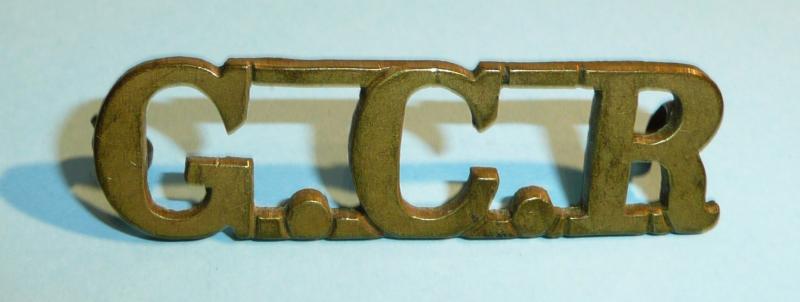 West African - GCR Gold Coast Regiment Brass Shoulder Title