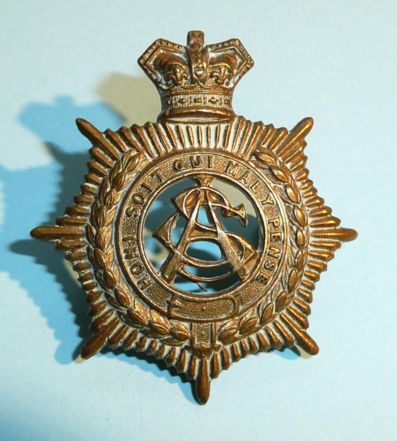 QVC Army Service Corps (ASC) Other Ranks Gilding Metal Cap Badge