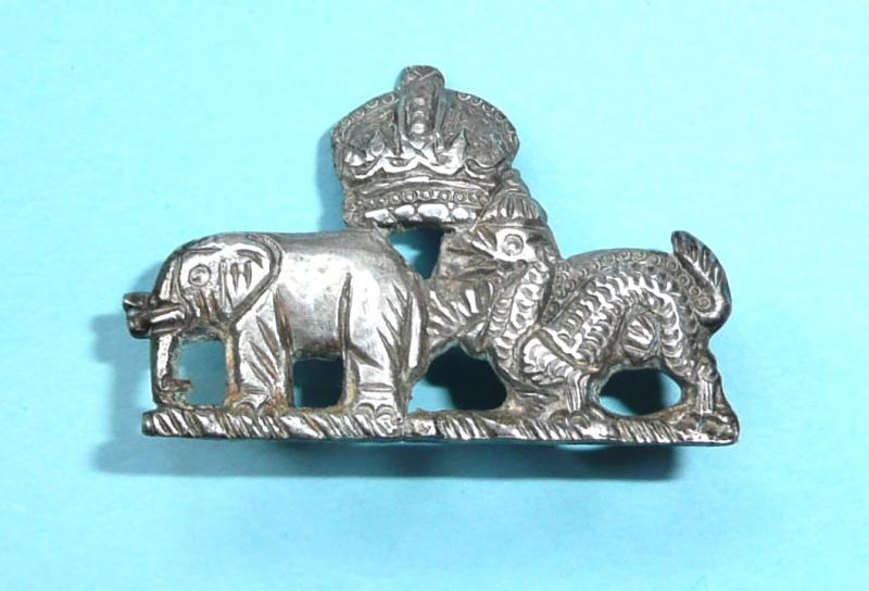 WW1 Indian Army - 62nd Punjabis Officer's Silver Collar Badge