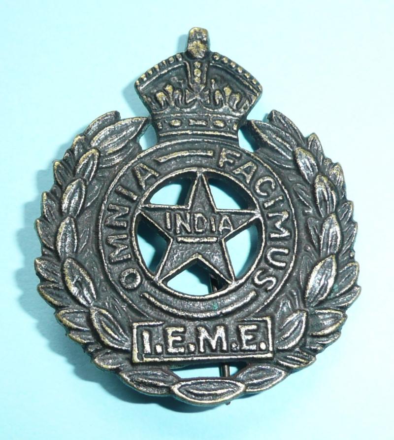 WW2 Indian Army - IEME (Indian Electrical Mechanical Engineers) Pagri Cap Badge