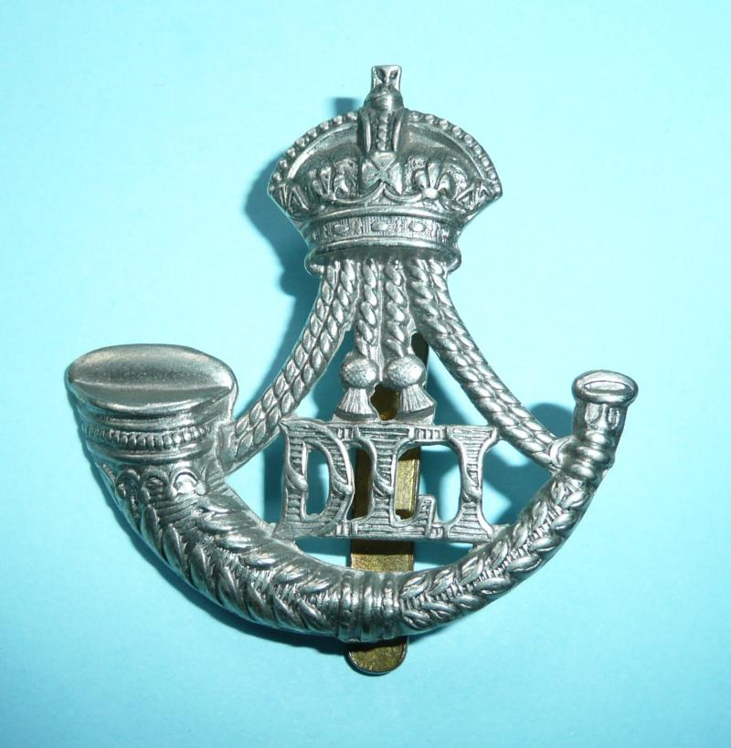 5th VB Durham Light Infantry (DLI) White Metal Cap Badge