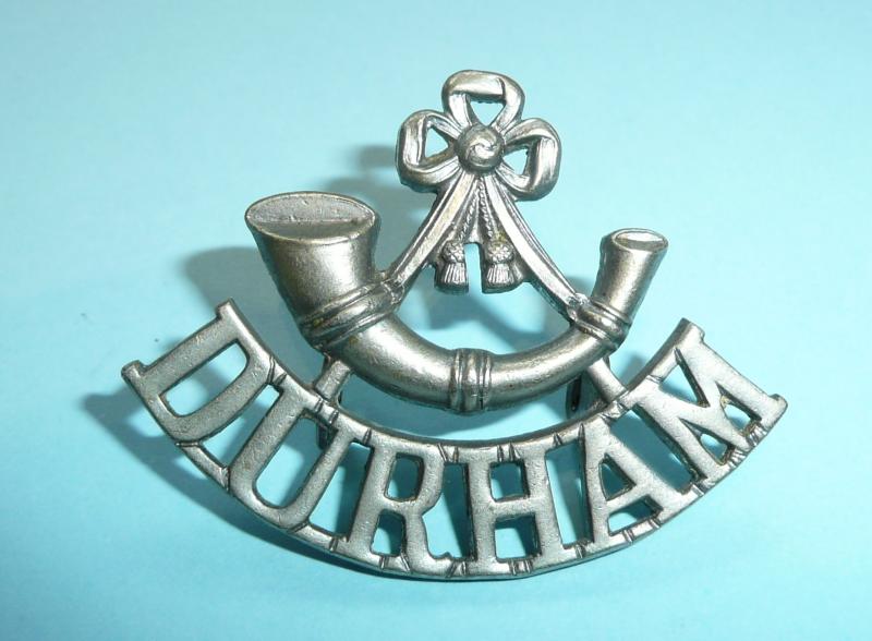 Durham Light Infantry (DLI) White Metal Other Ranks Shoulder Title