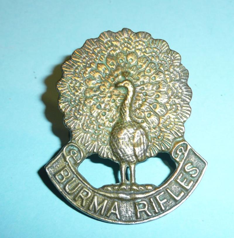 British India - Burma Rifles Brass Cap Badge (of Gurkha Interest)