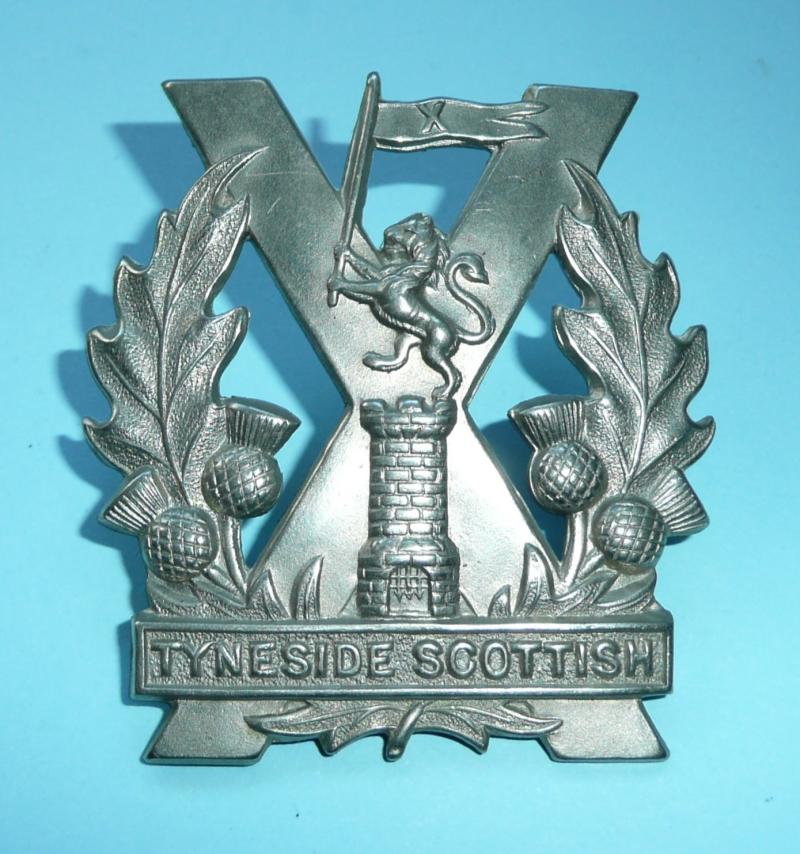 WW2 Tyneside Scottish White Metal Glengarry Badge