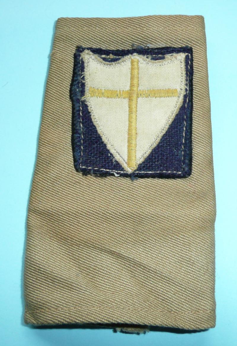 WW2 8th Army Formation Sin on Khaki Drill Epaulette Shoulder Slide Slip-on