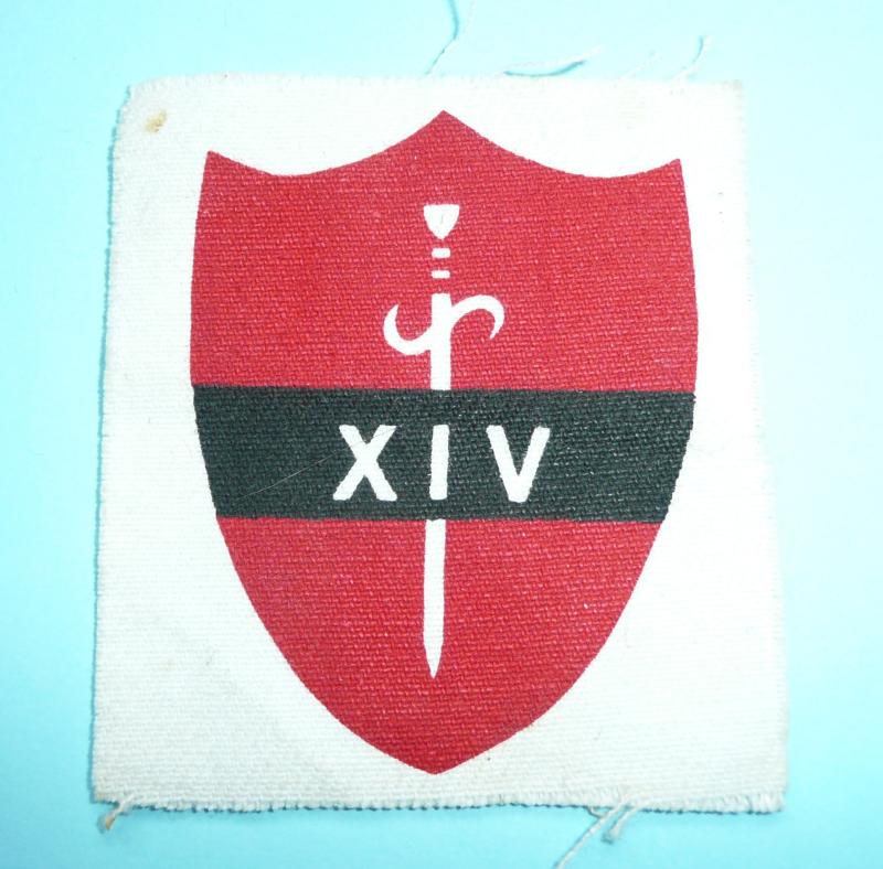 WW2 14th Army (Chindit) Printed Formation Sign Flash Patch Designation Badge