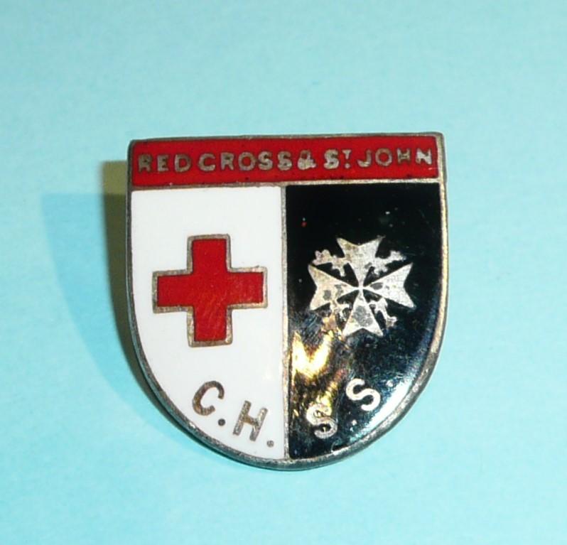 WW2 Home Front - BRCC British Red Cross Society & Order of St John CHSS hospital badge