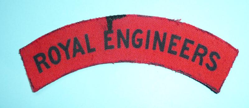 WW2 Royal Engineers Printed Cloth Shoulder Title